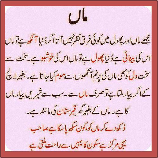 Essay on mother love in urdu language
